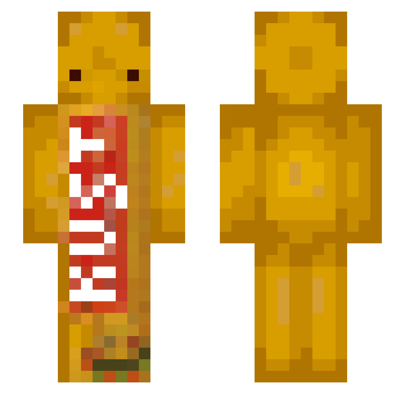 Kustosz_Tequila Minecraft skin, front and back view
