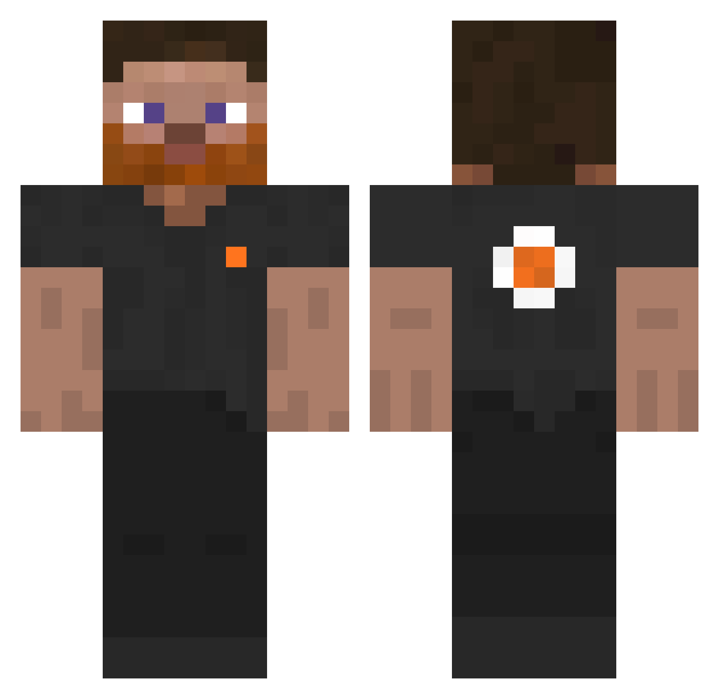 Pab_looo Minecraft skin, front and back view