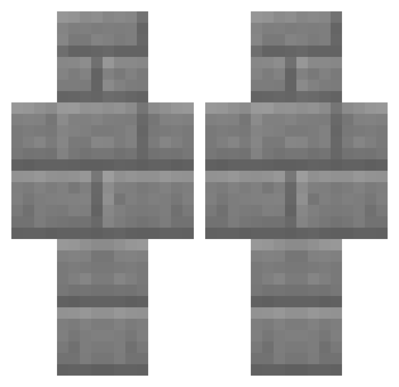 BenjaBUM Minecraft skin, front and back view
