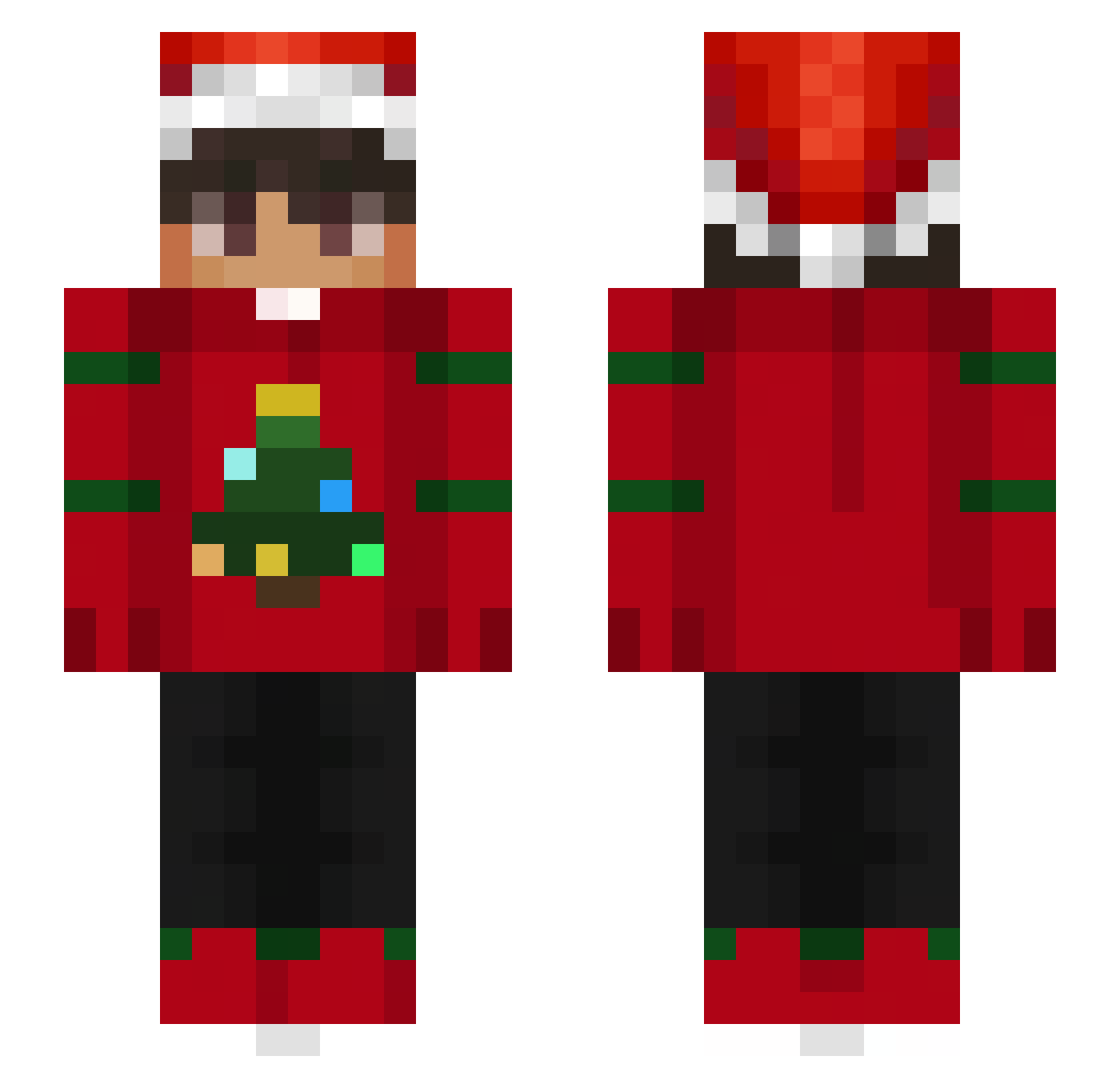 Verguardi Minecraft skin, front and back view