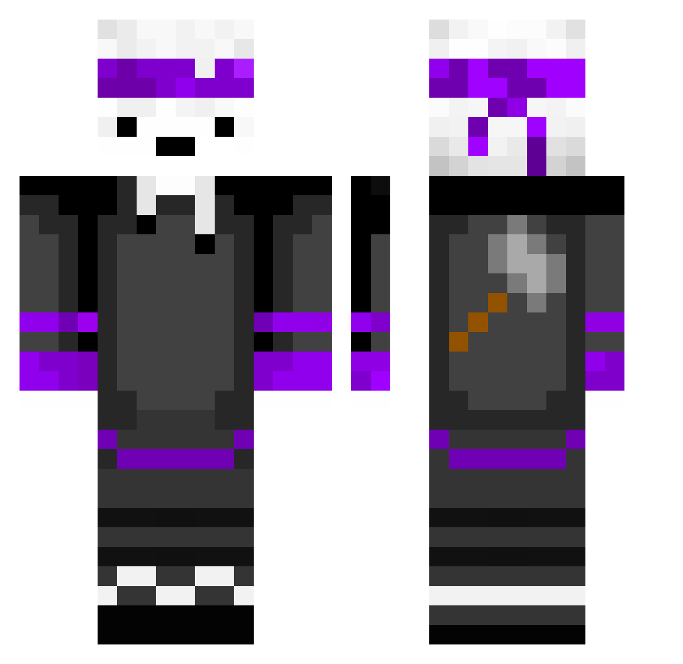 SoSowwy Minecraft skin, front and back view