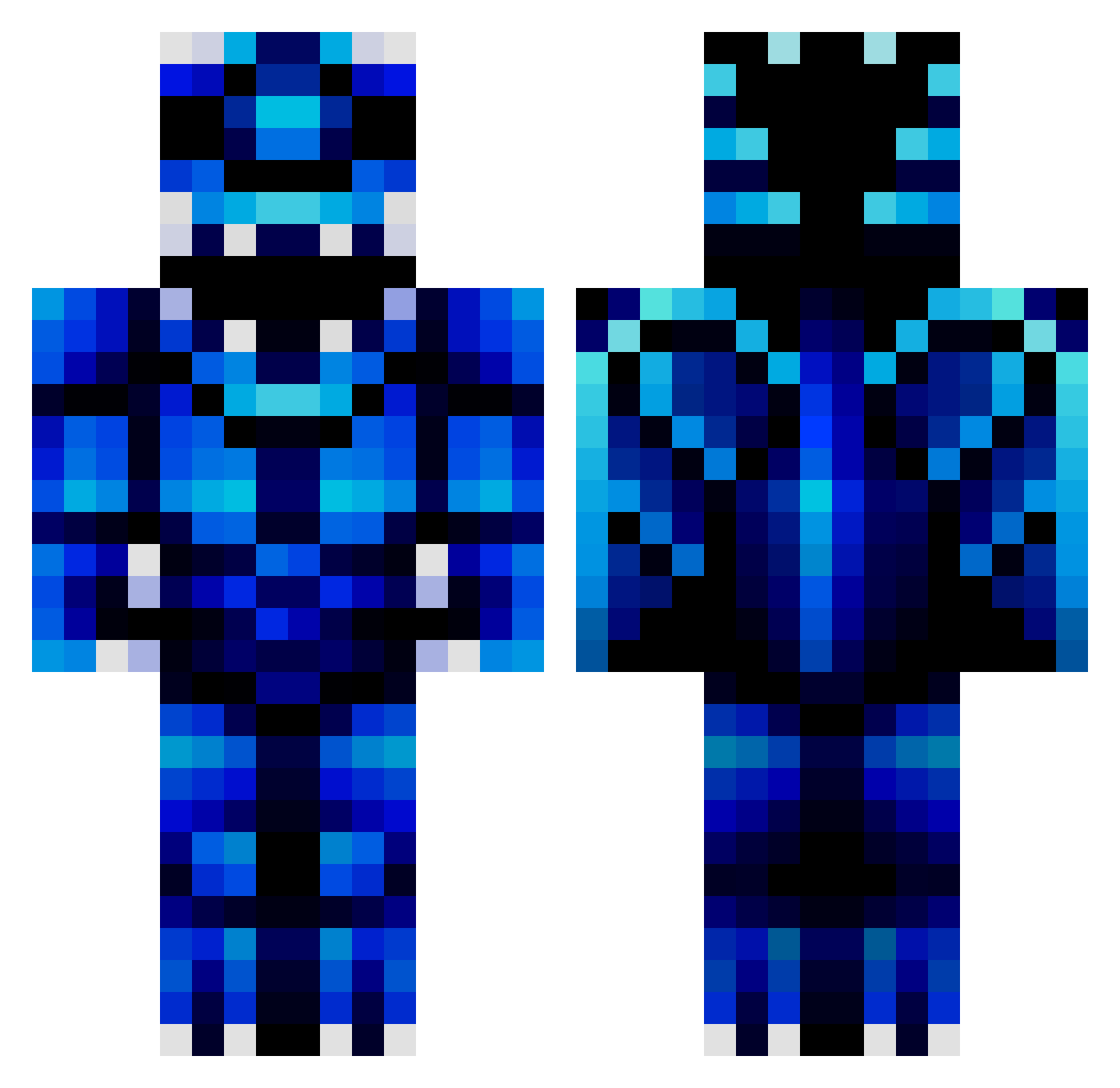 Benny Minecraft skin, front and back view