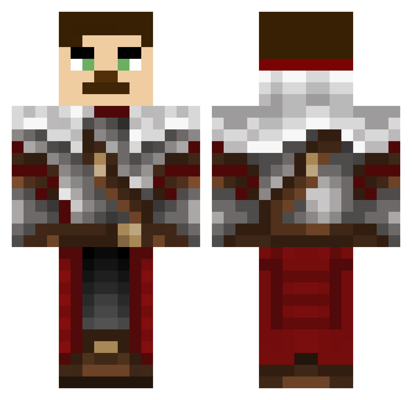 SageNaruto Minecraft skin, front and back view