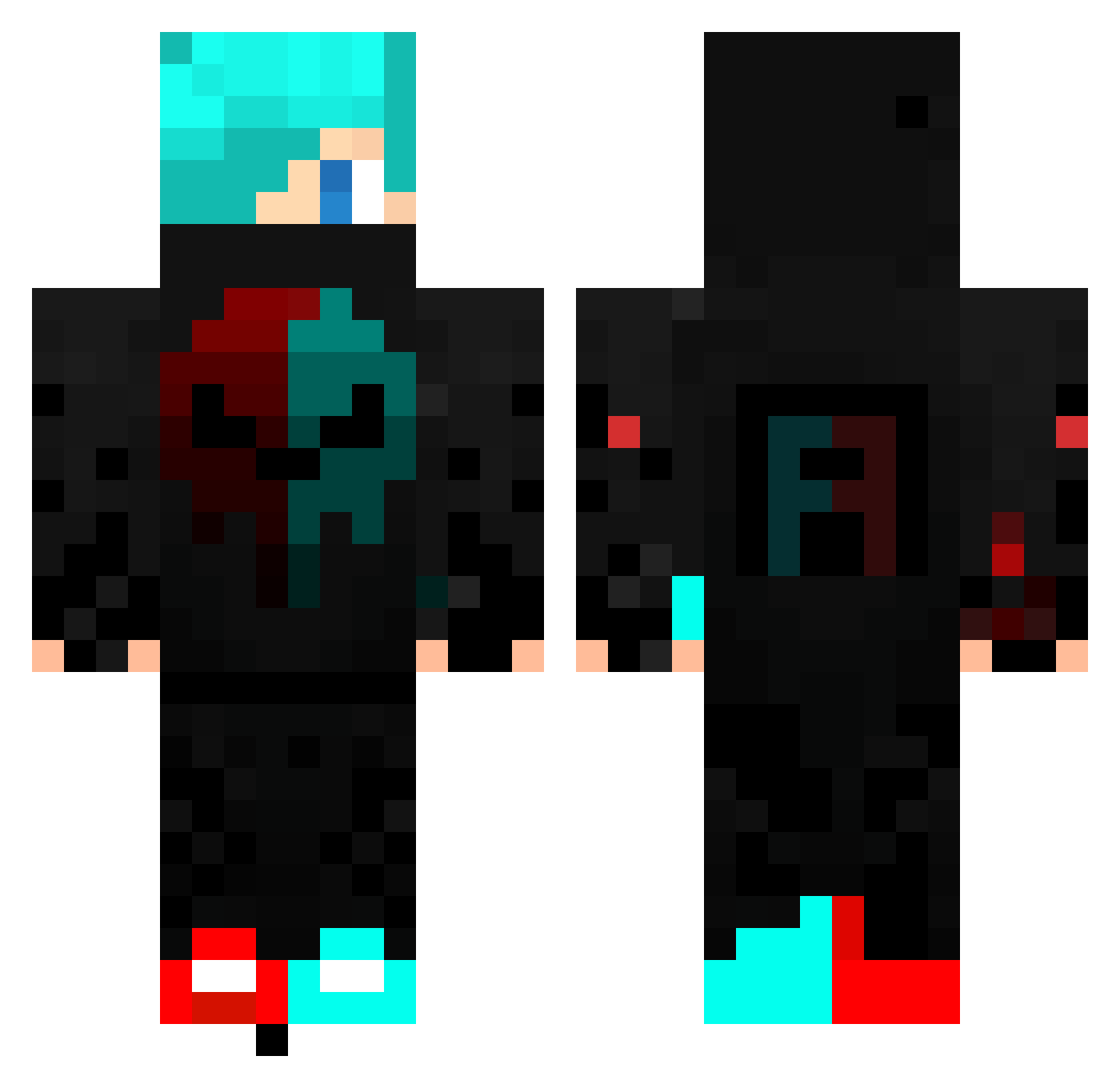 VCarmille Minecraft skin, front and back view