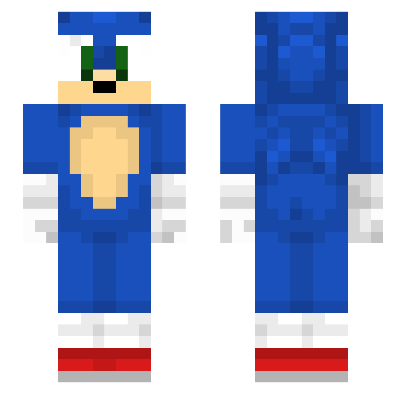 TihDuarte Minecraft skin, front and back view