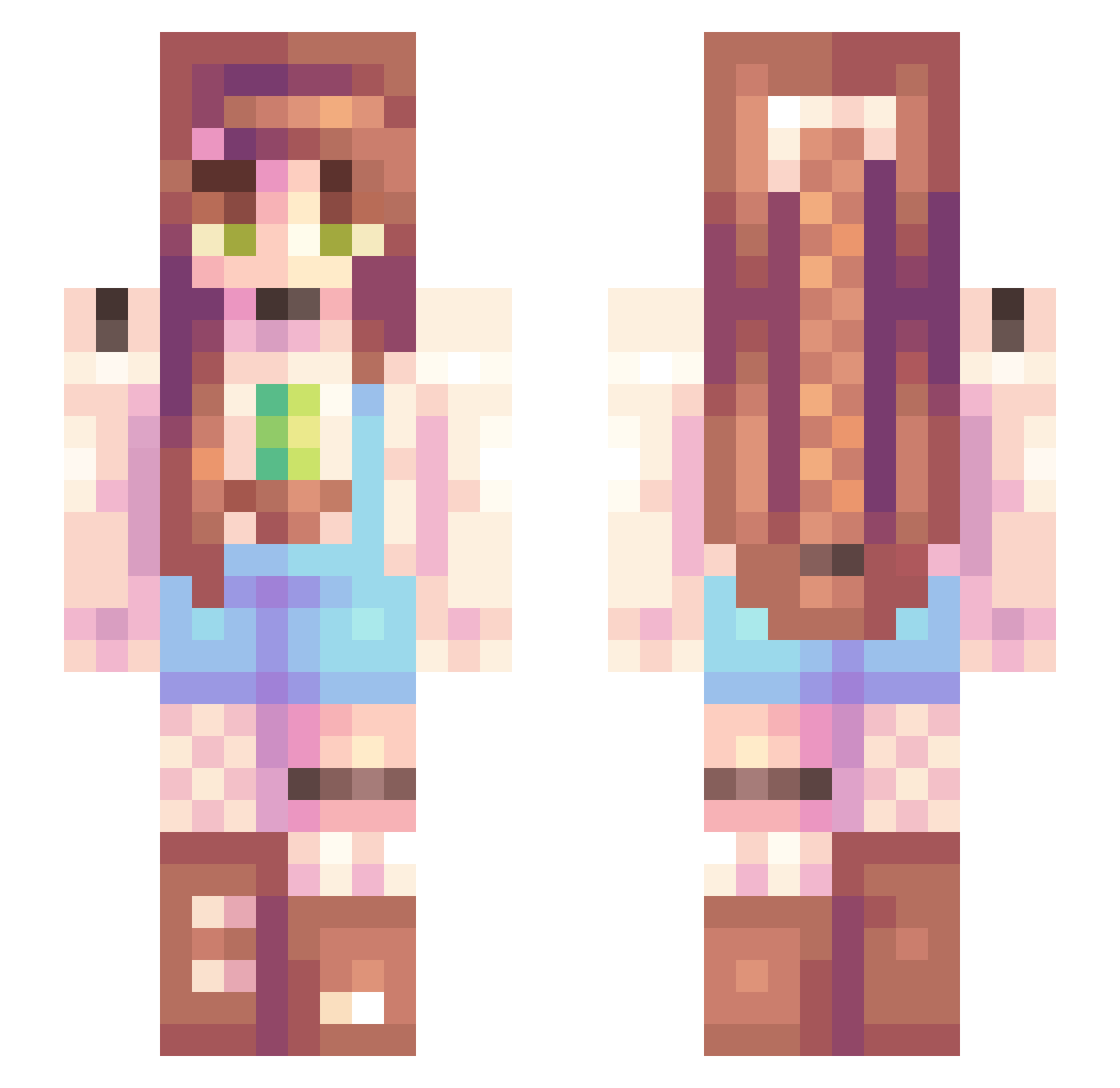 Pukao_Devil2549 Minecraft skin, front and back view