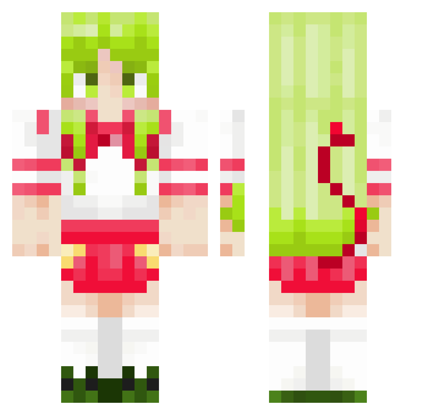 EmperorNero Minecraft skin, front and back view