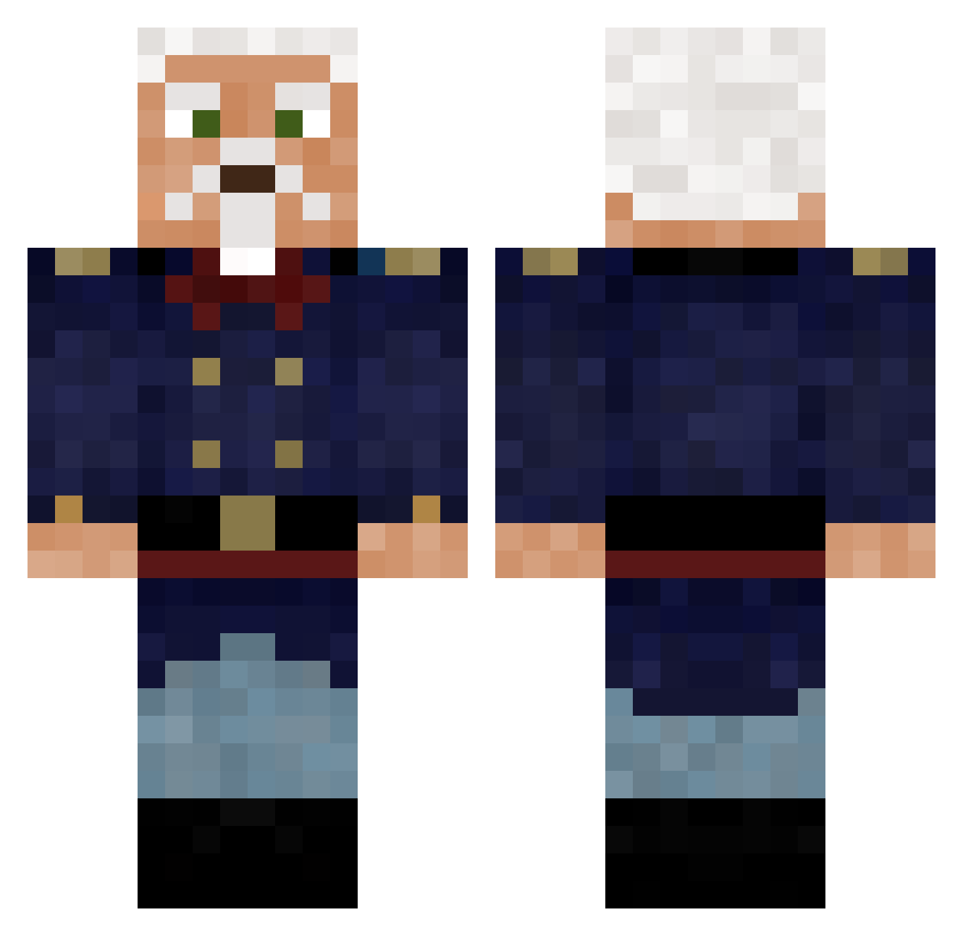 merrimack Minecraft skin, front and back view