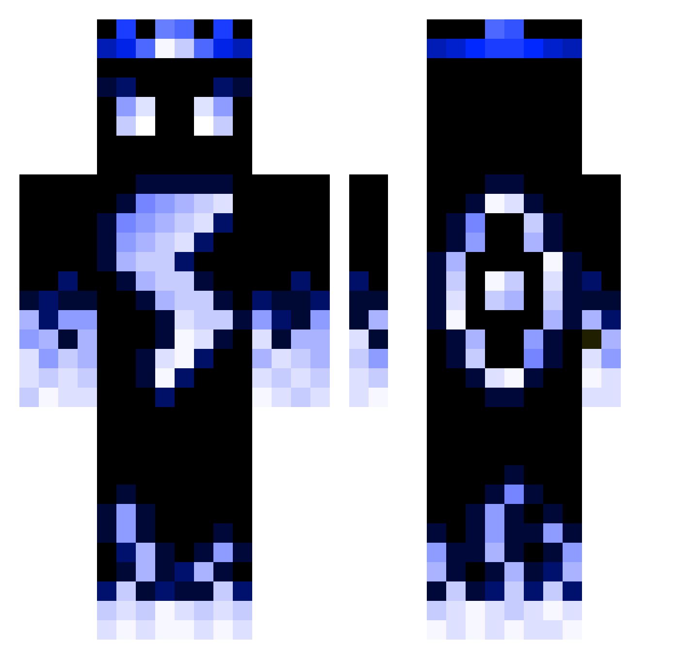 Moonbreon_XD Minecraft skin, front and back view