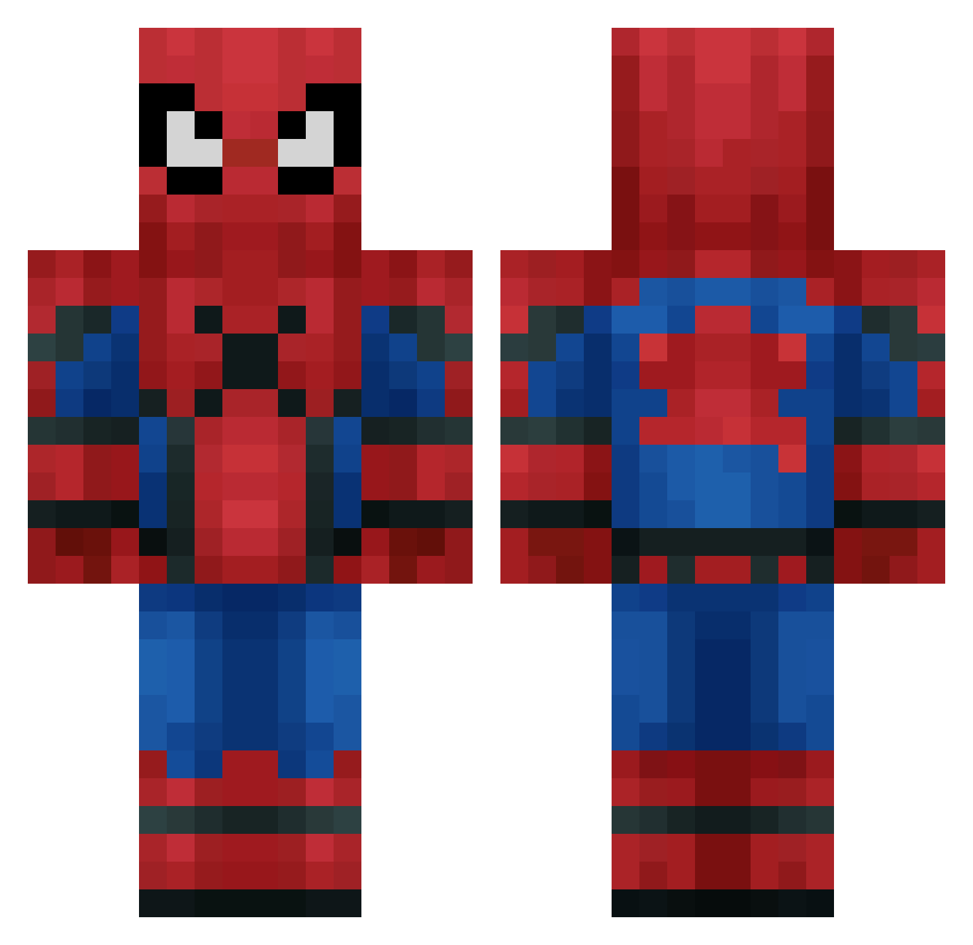 BONRIX Minecraft skin, front and back view