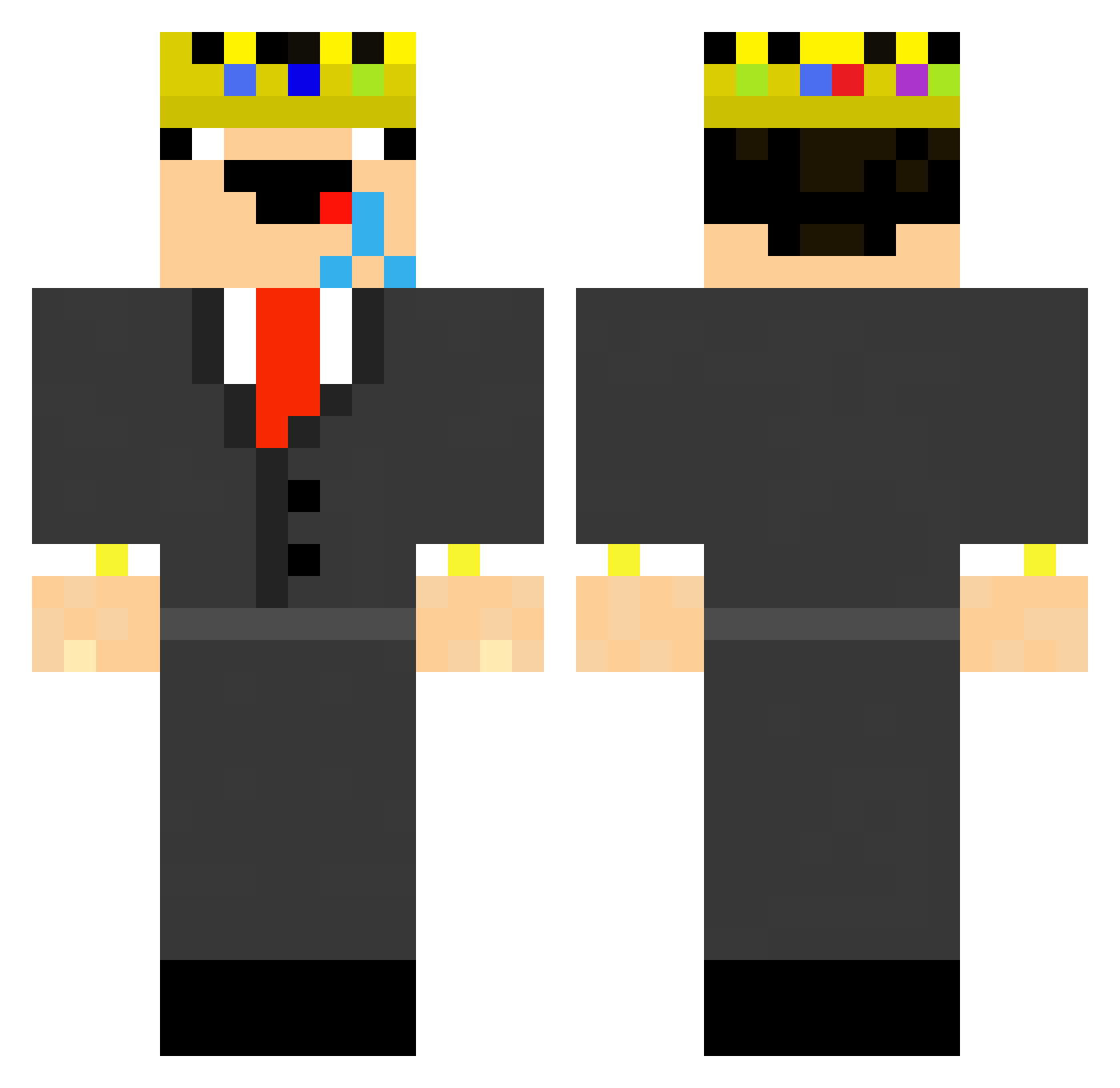 Mahiru_69 Minecraft skin, front and back view