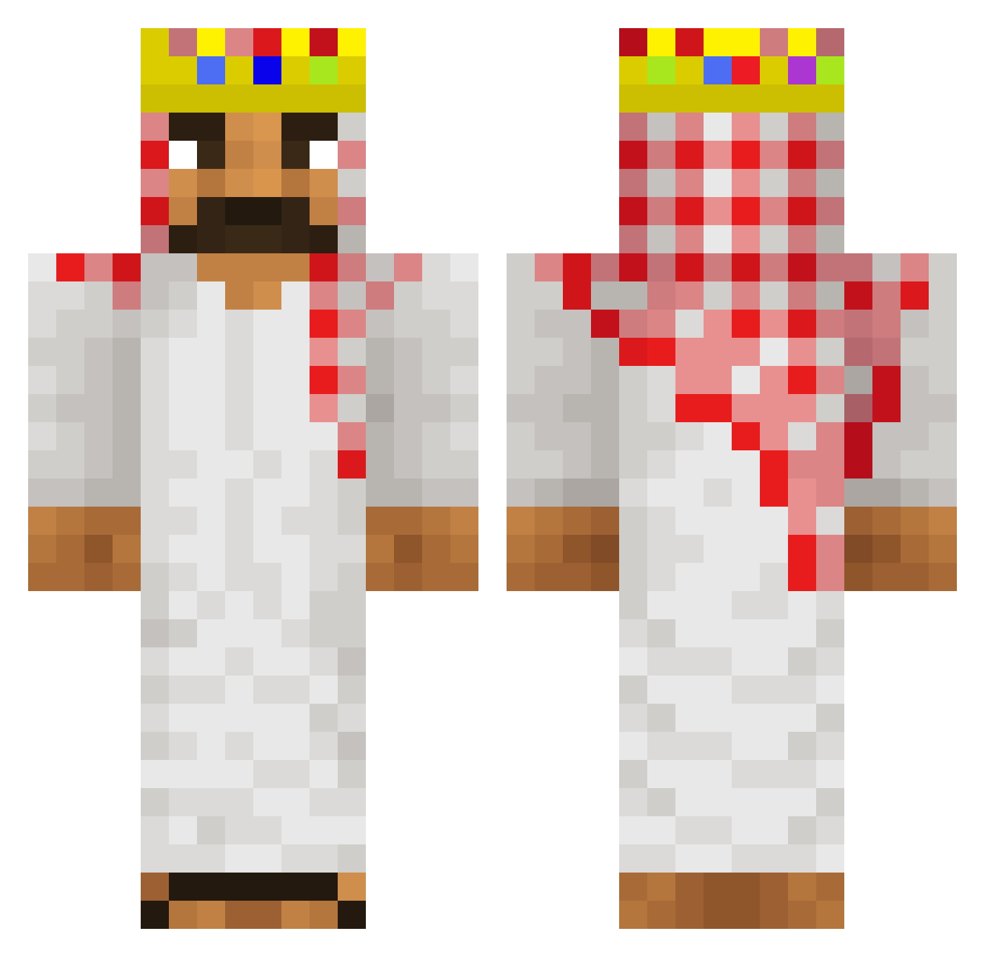 SirAbrahamy Minecraft skin, front and back view