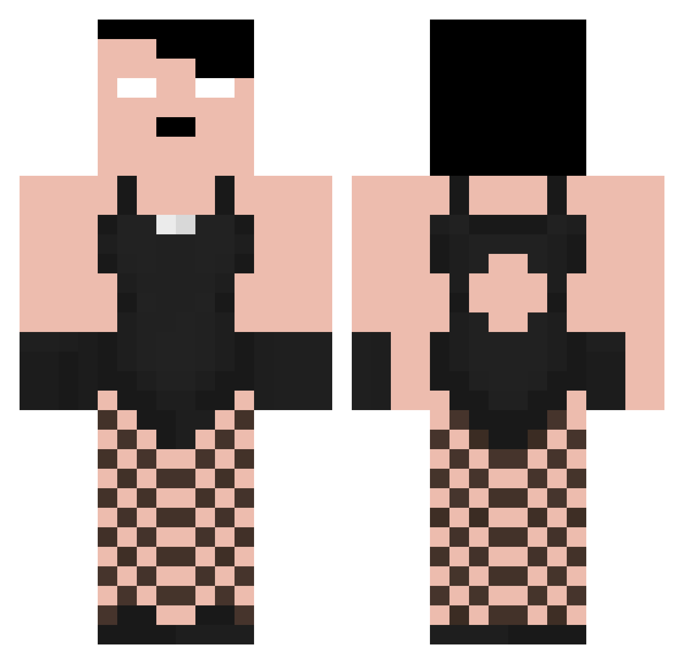 IamSamu03 Minecraft skin, front and back view
