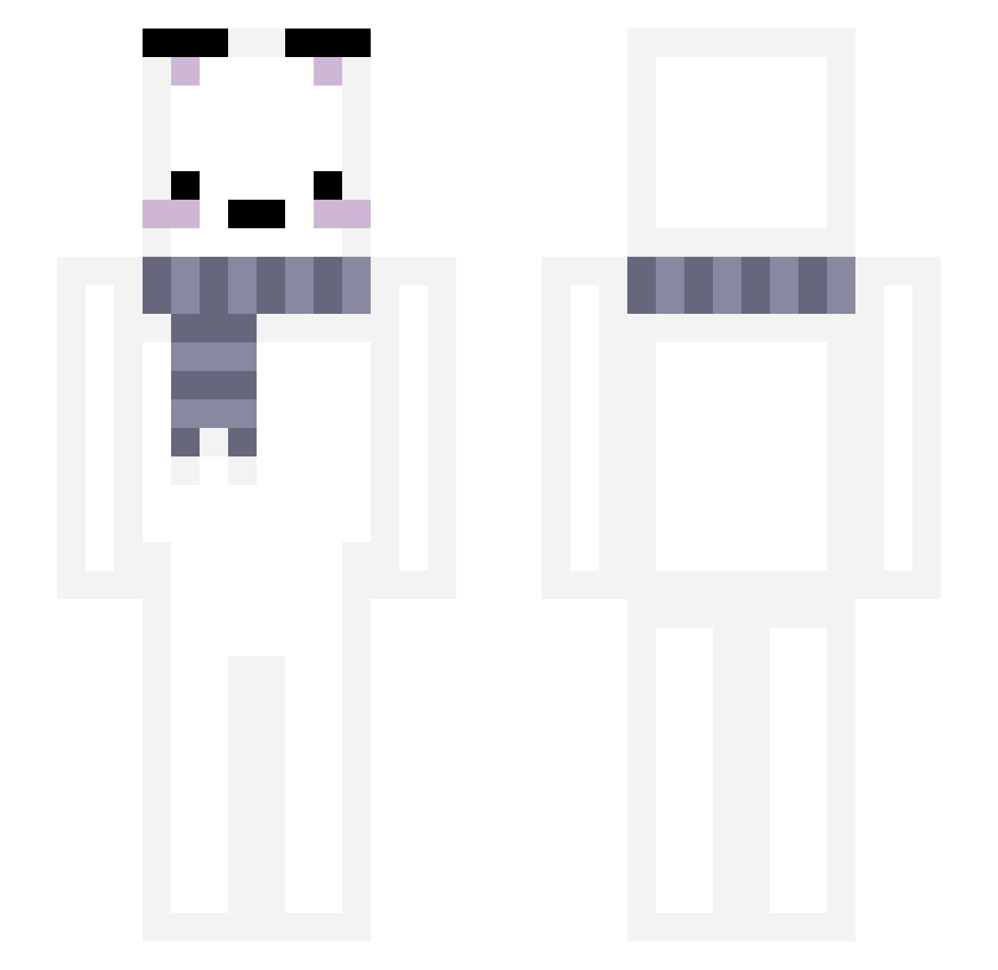 Wintriq Minecraft skin, front and back view