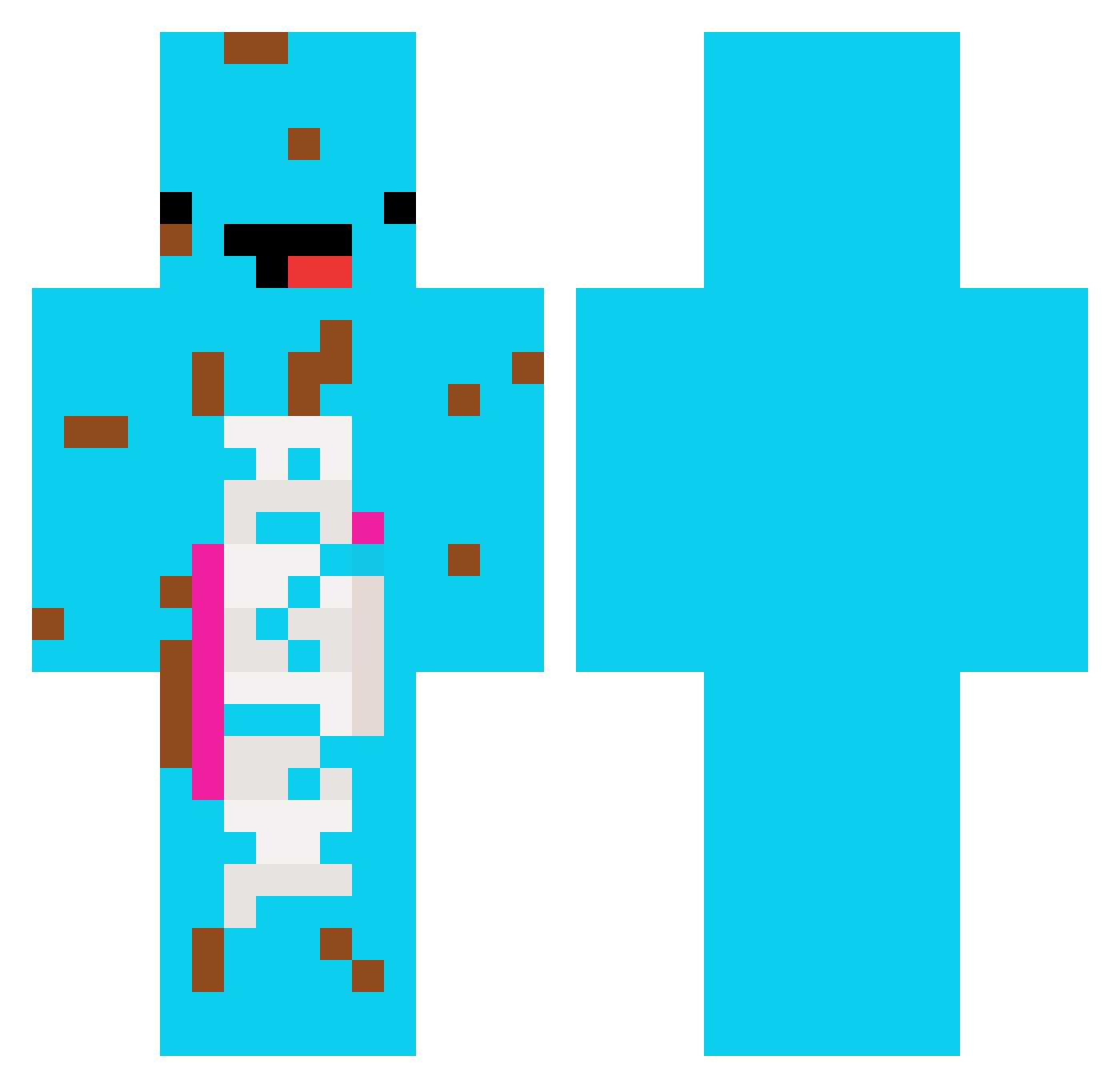 RussoBros Minecraft skin, front and back view