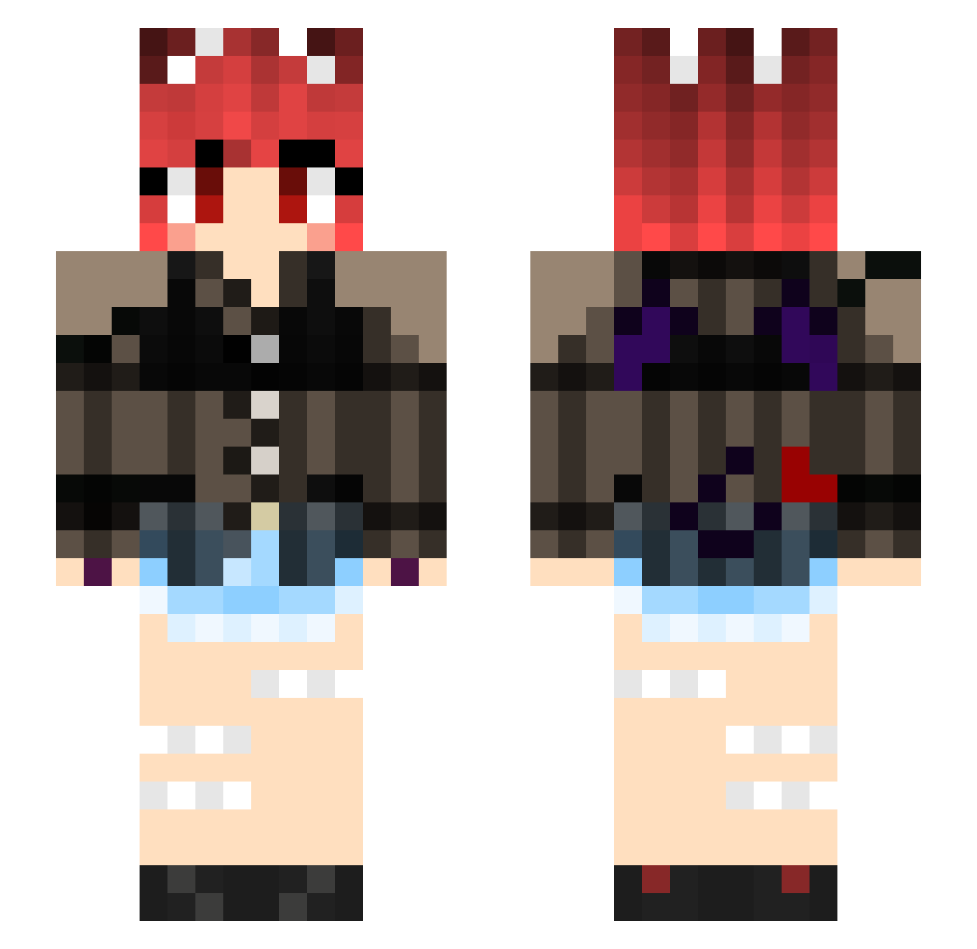KyaC_016039 Minecraft skin, front and back view