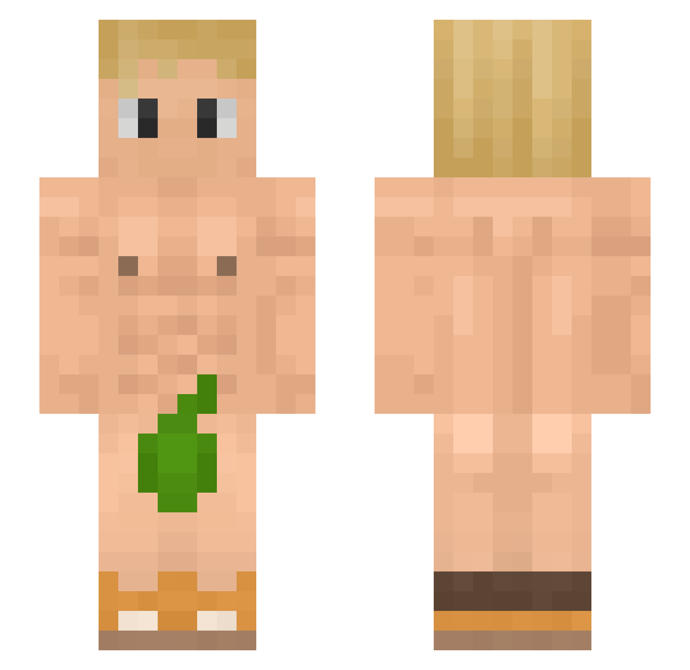 AT00z Minecraft skin, front and back view