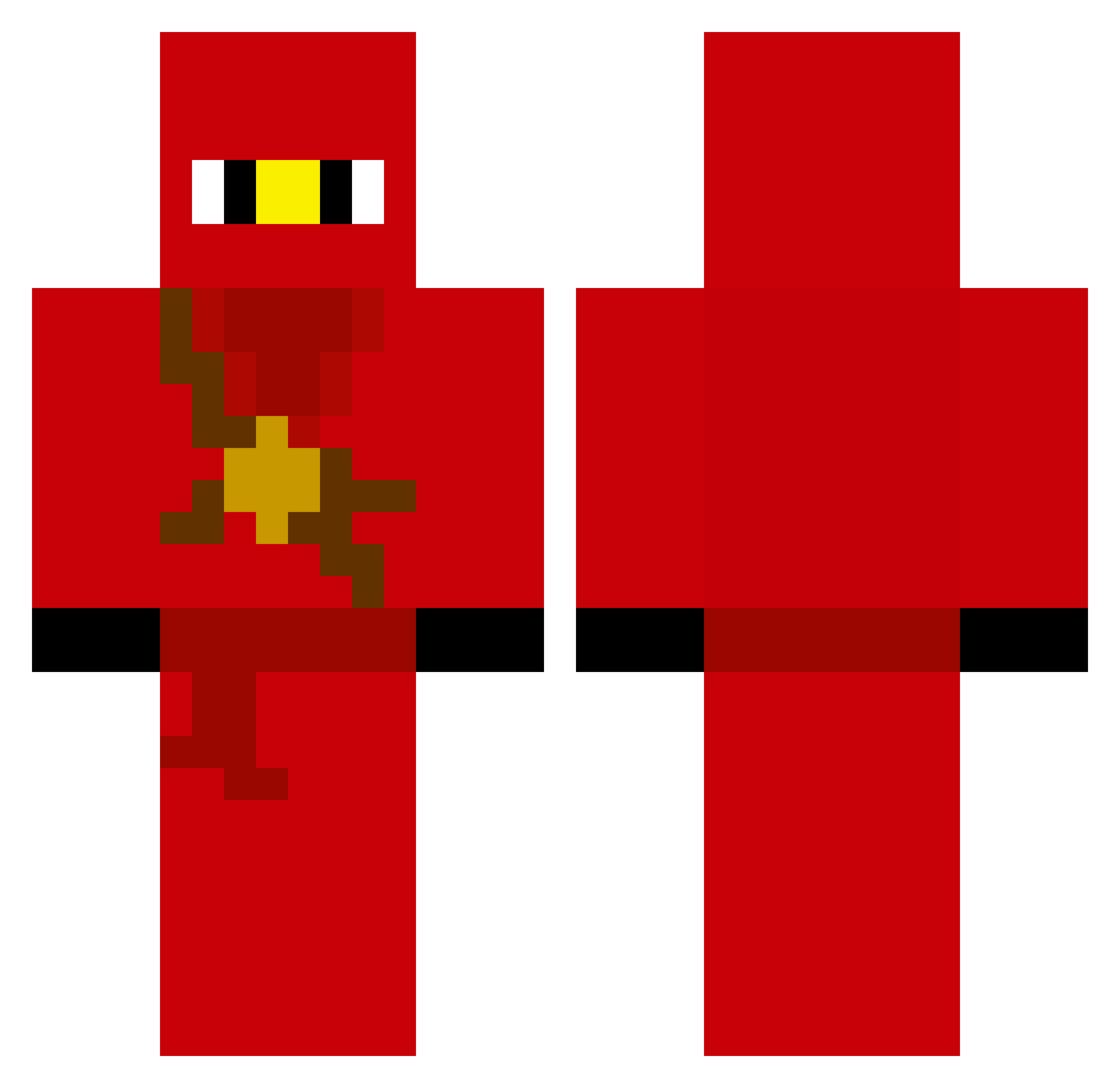 Sampr Minecraft skin, front and back view
