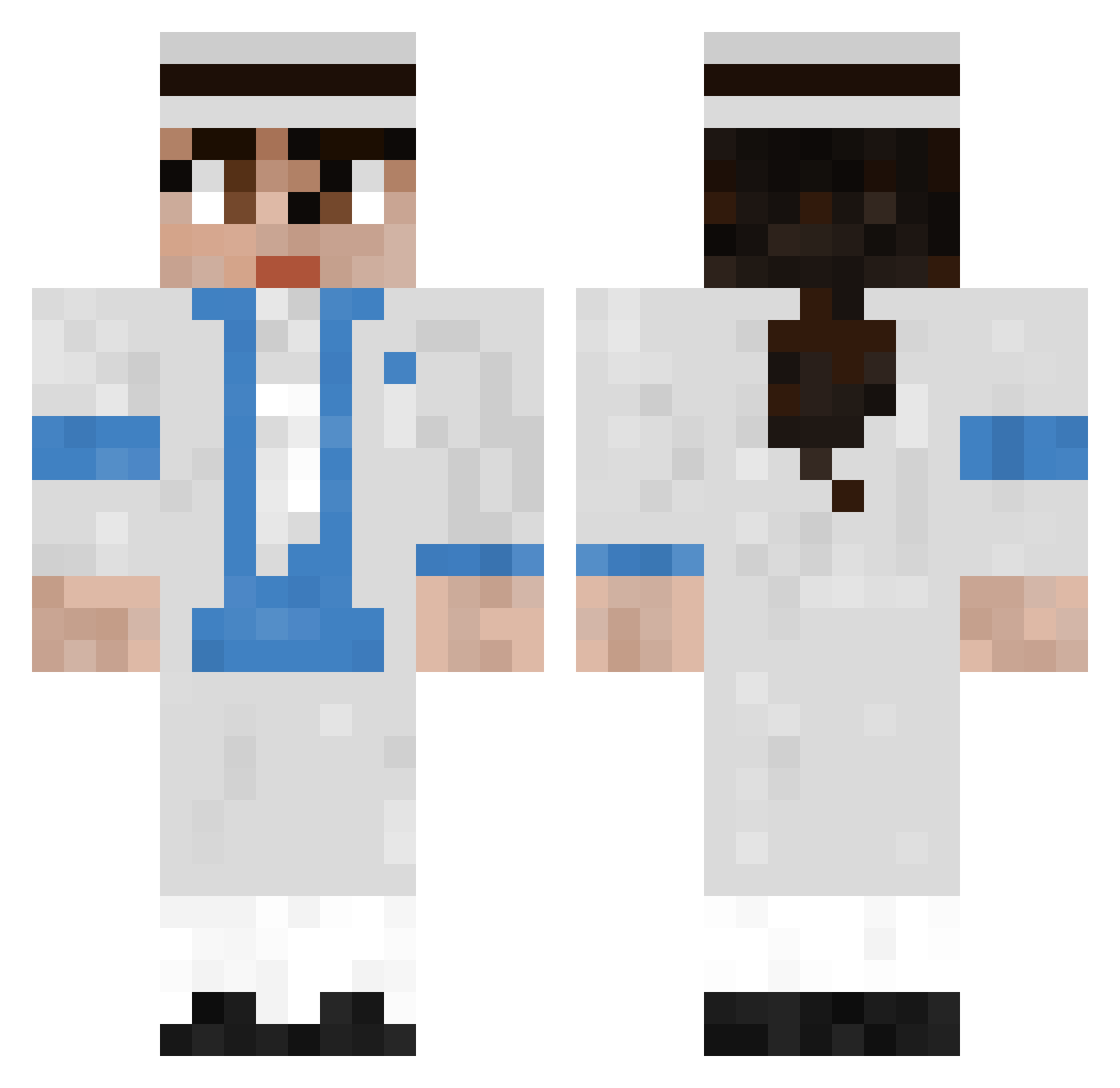 zNoah4Playerz Minecraft skin, front and back view
