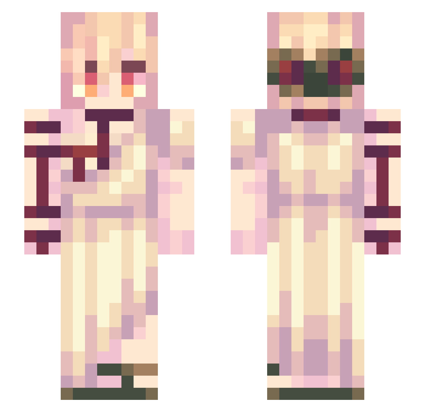 sevmarchal Minecraft skin, front and back view