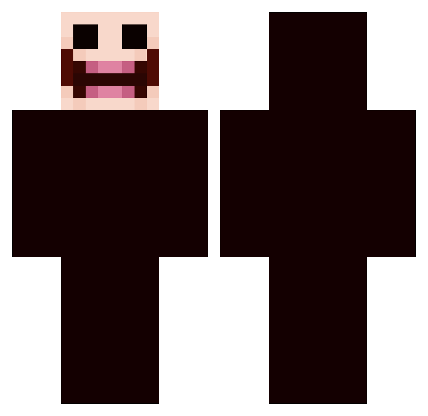PASAEA Minecraft skin, front and back view