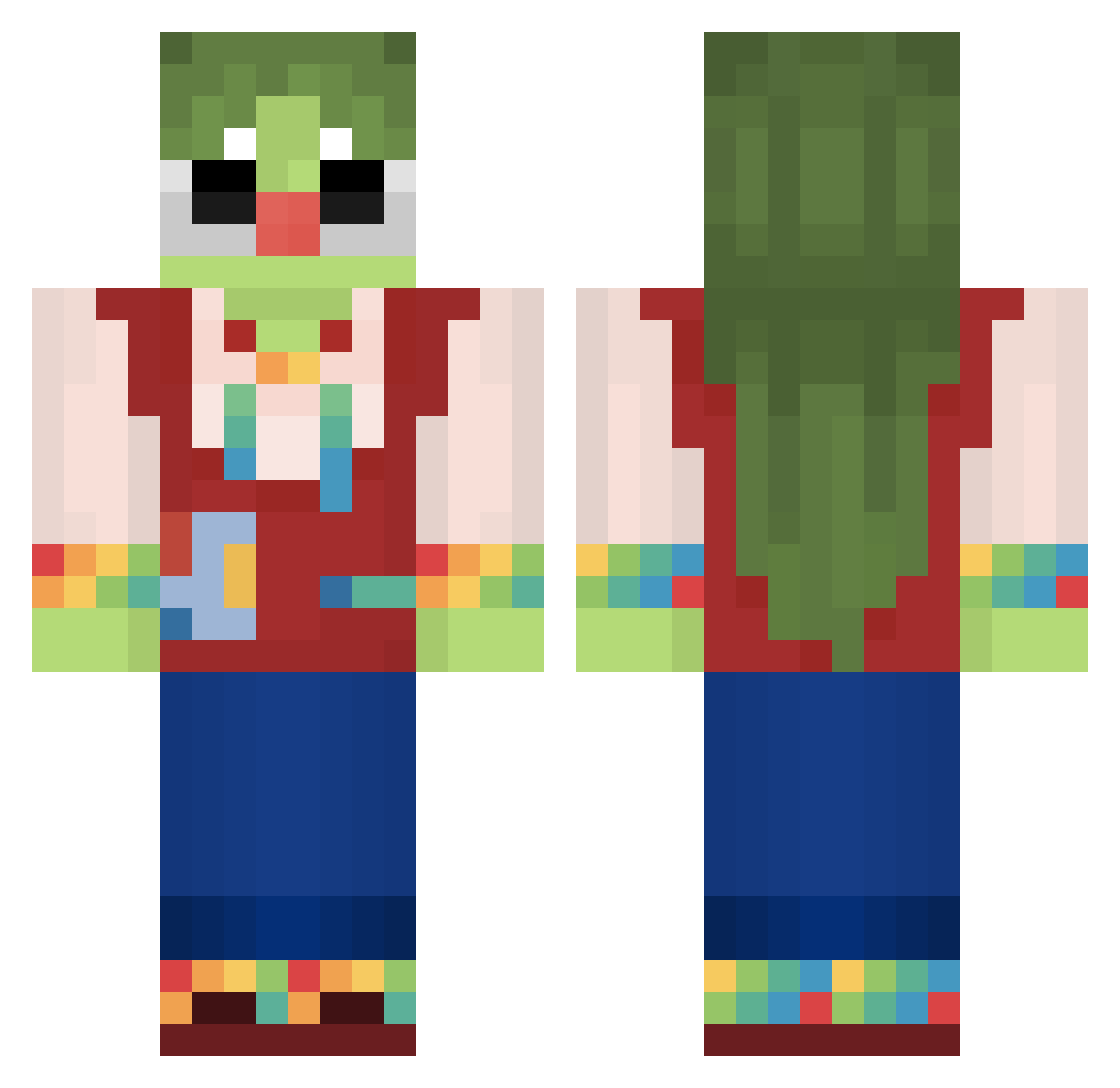 liammost Minecraft skin, front and back view