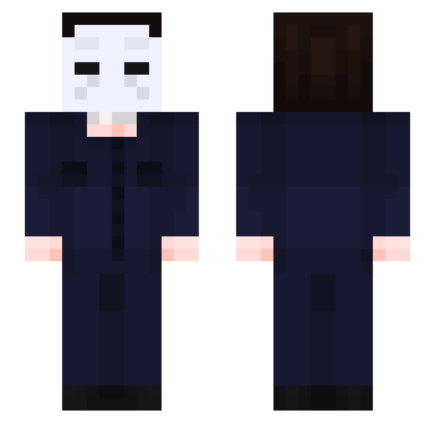 algacle Minecraft skin, front and back view