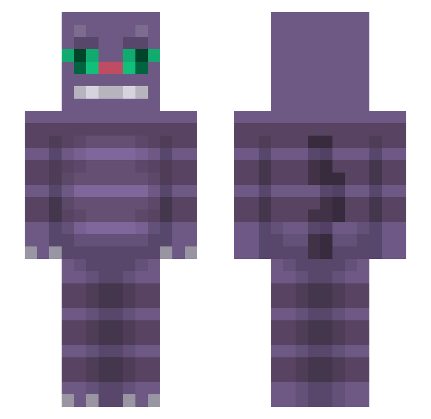 Fuuun Minecraft skin, front and back view