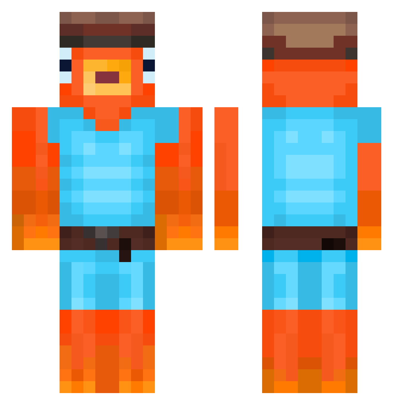 xXIleynaXx Minecraft skin, front and back view