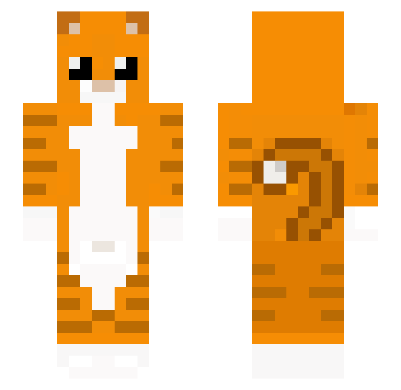 bU_Udy Minecraft skin, front and back view