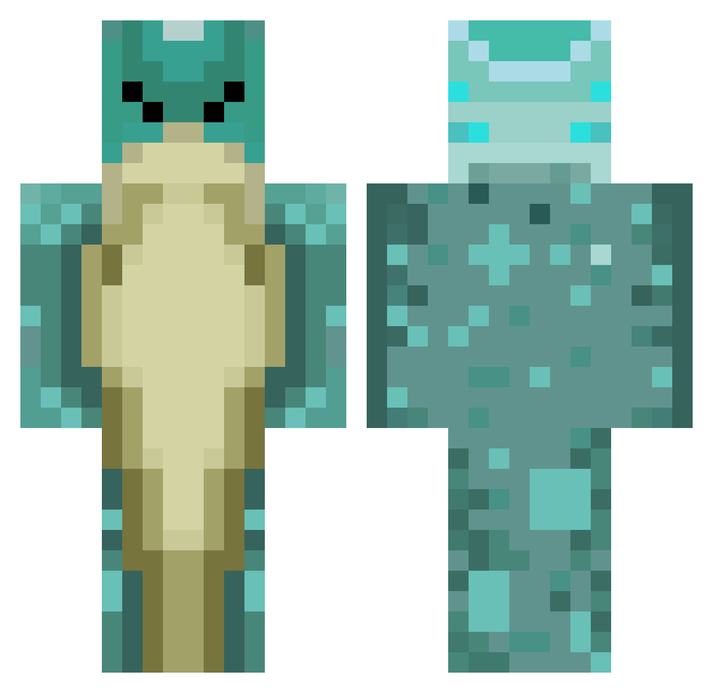 Litonewo Minecraft skin, front and back view