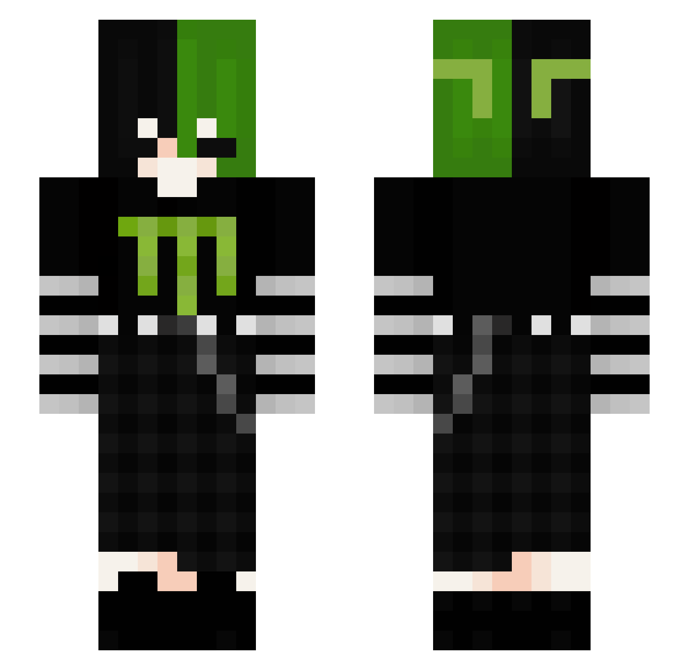 stopscammingkids Minecraft skin, front and back view