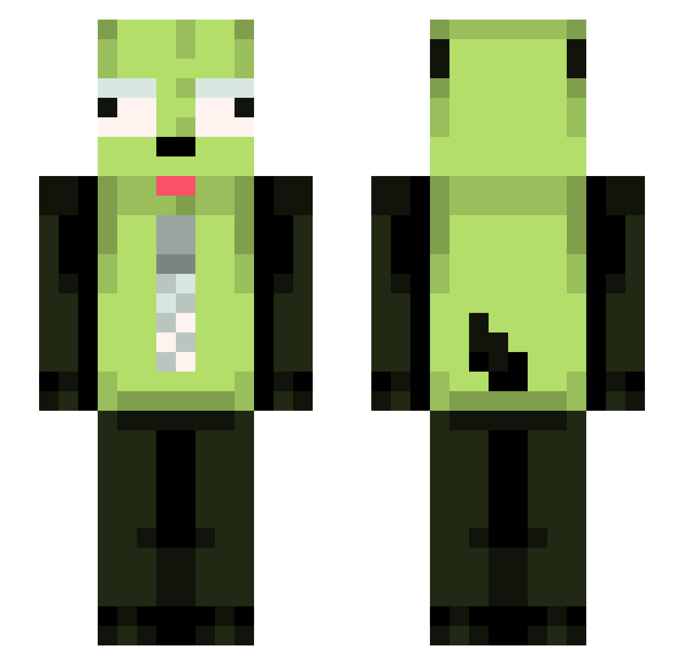 trroupe Minecraft skin, front and back view