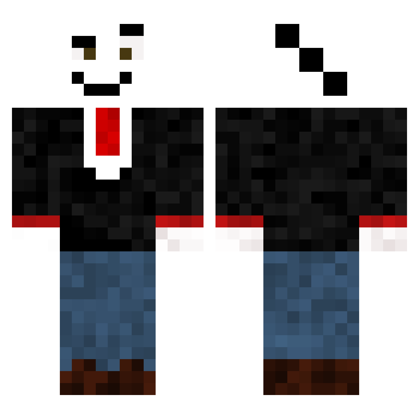 SpanishSauce Minecraft skin, front and back view
