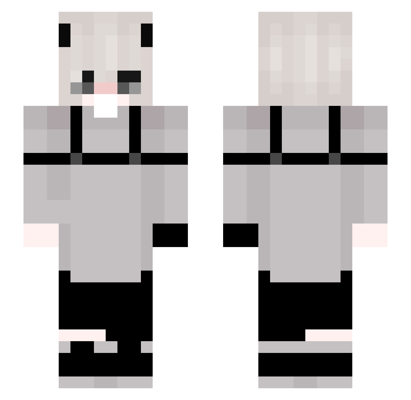 ratim13 Minecraft skin, front and back view
