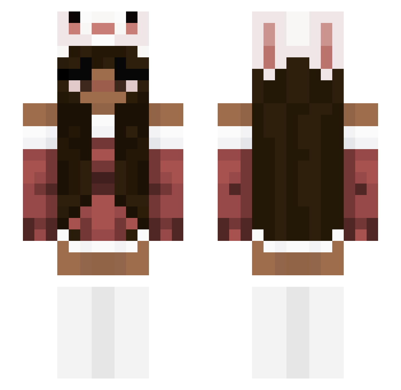 xpaiqe Minecraft skin, front and back view