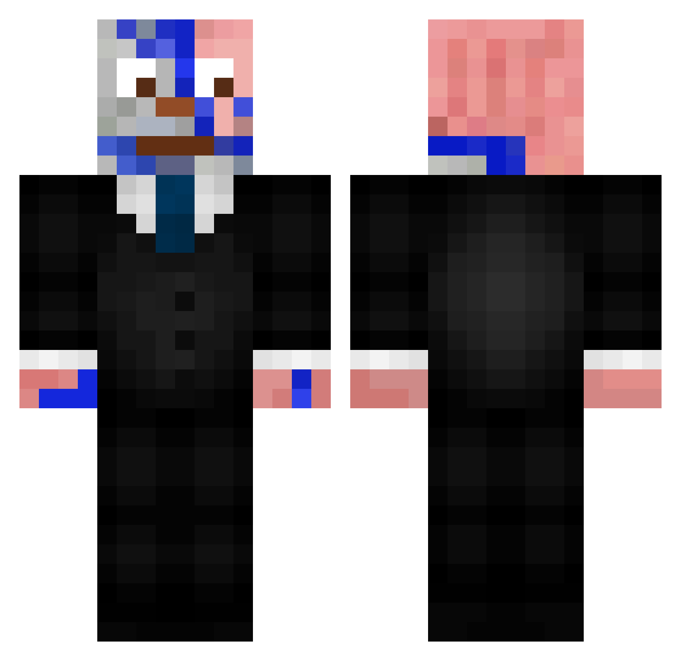 Twollaenxg Minecraft skin, front and back view