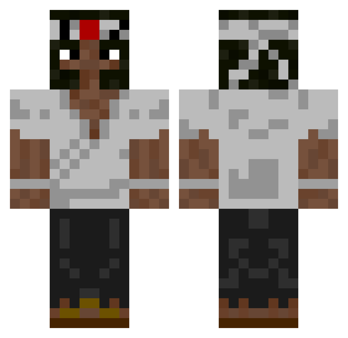 CupidTy Minecraft skin, front and back view