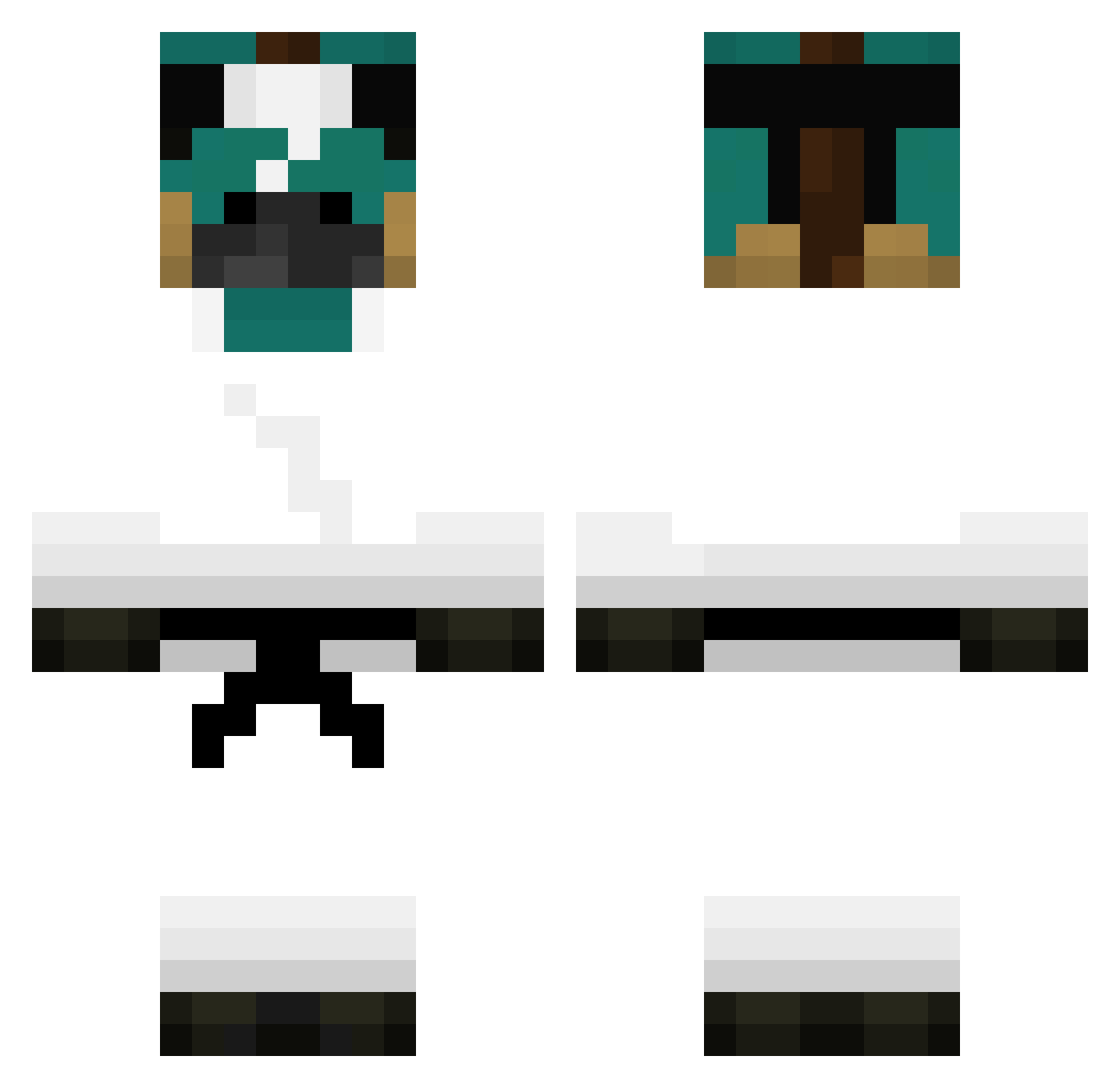 Matusaxd Minecraft skin, front and back view