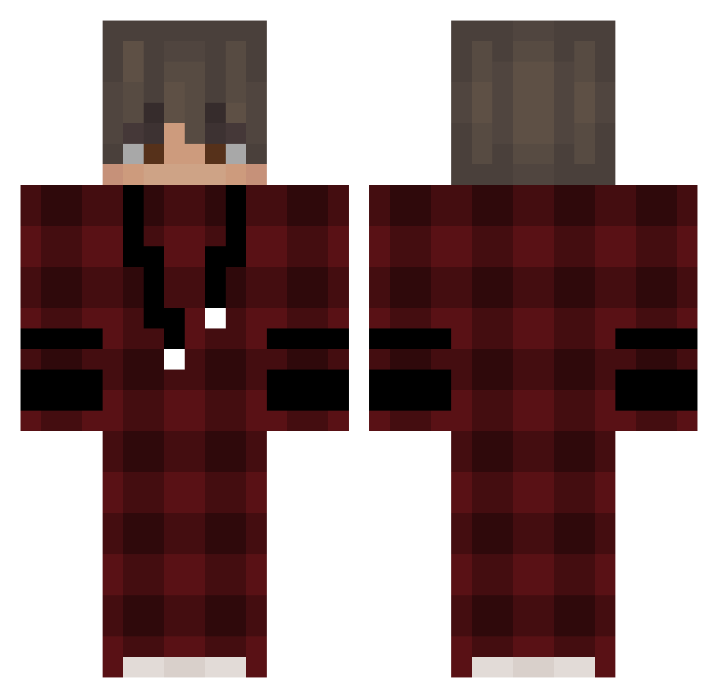 TBird261 Minecraft skin, front and back view