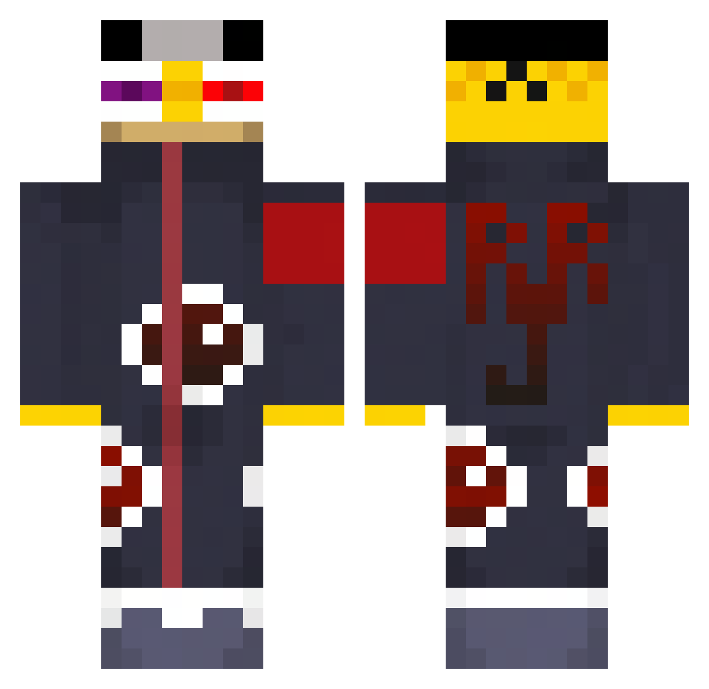 Homelo_chino Minecraft skin, front and back view