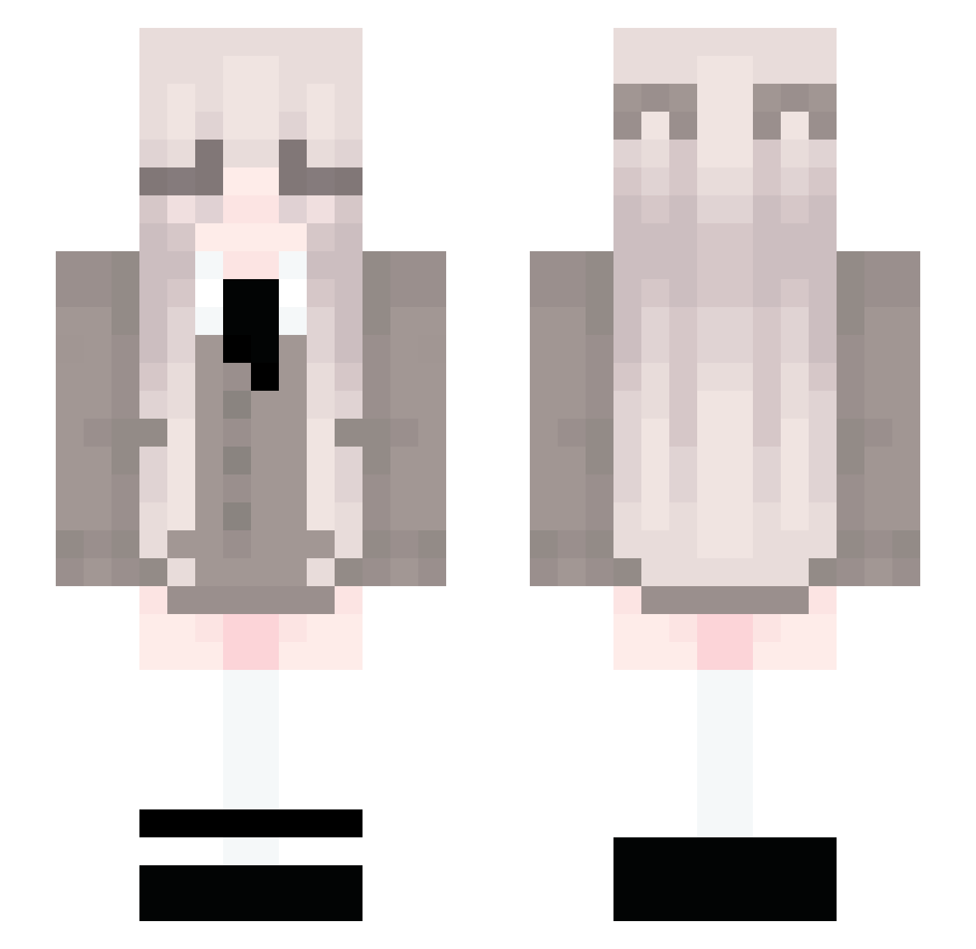Siemensixone Minecraft skin, front and back view