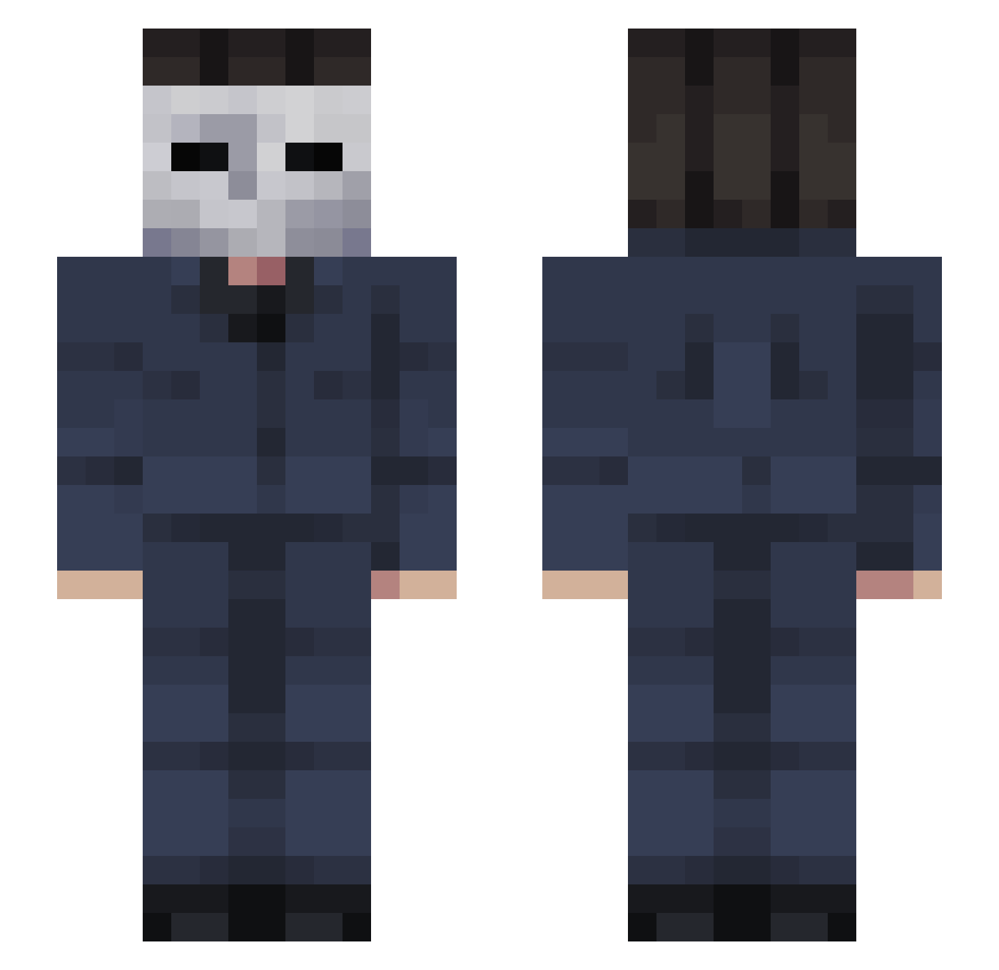1Chillax1 Minecraft skin, front and back view