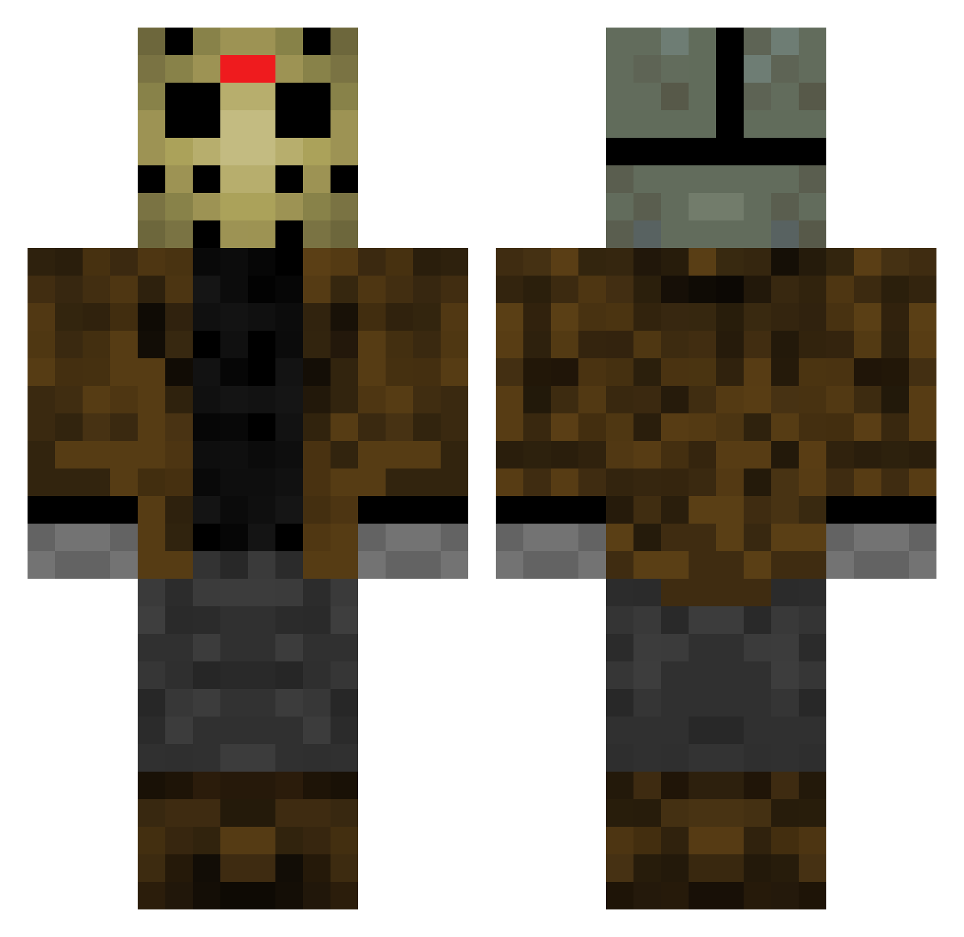 Galagera Minecraft skin, front and back view