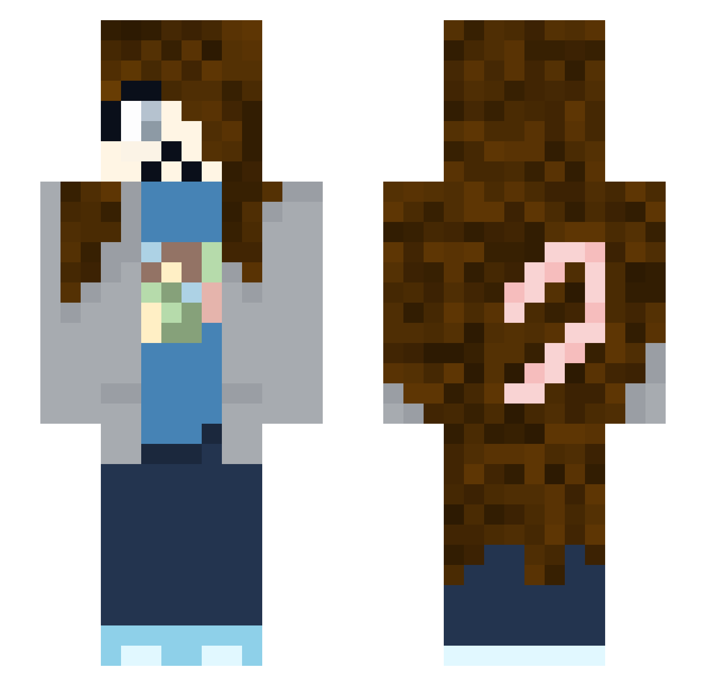 BigMoneyDeluxe Minecraft skin, front and back view