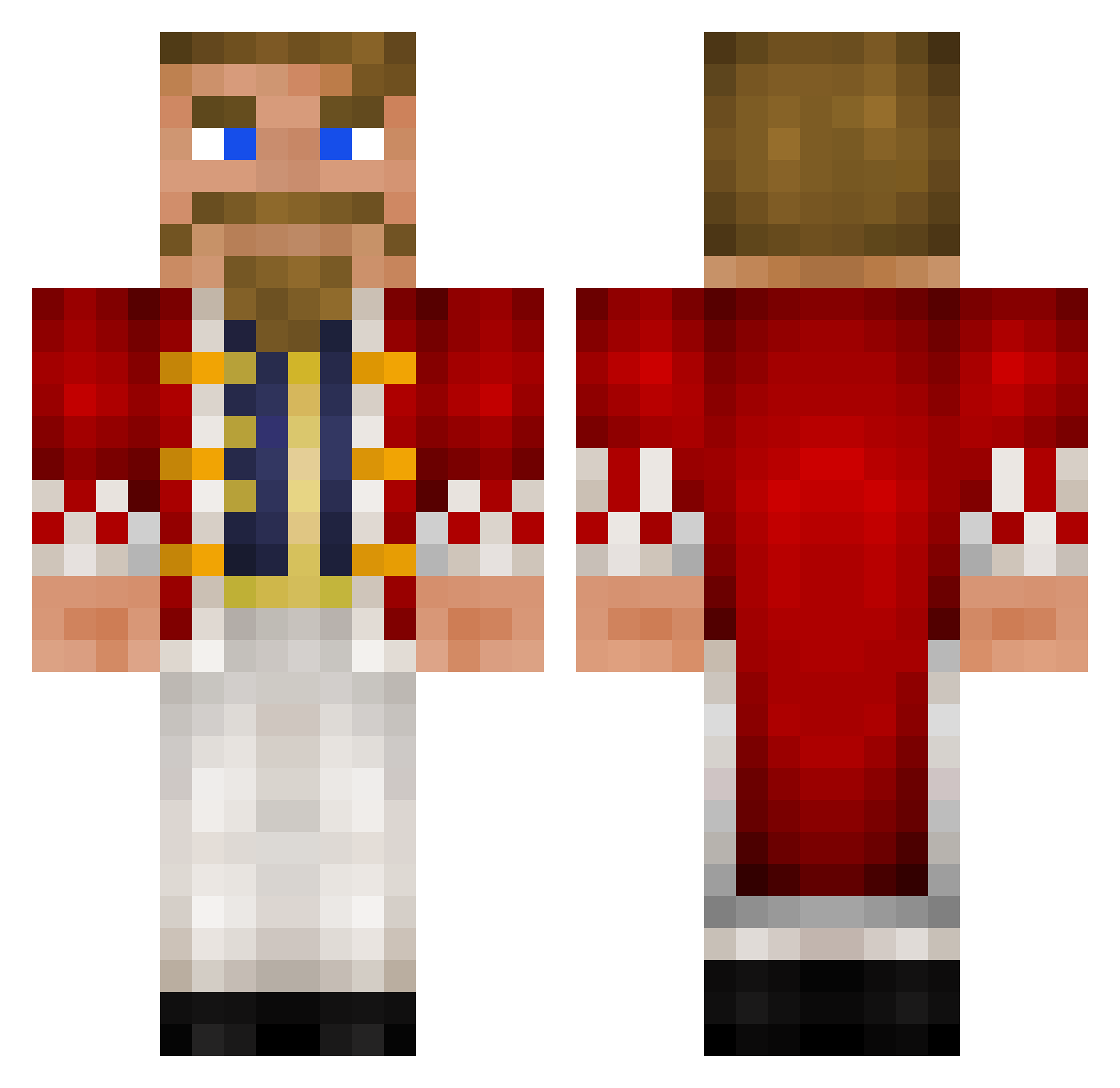 TalginC Minecraft skin, front and back view