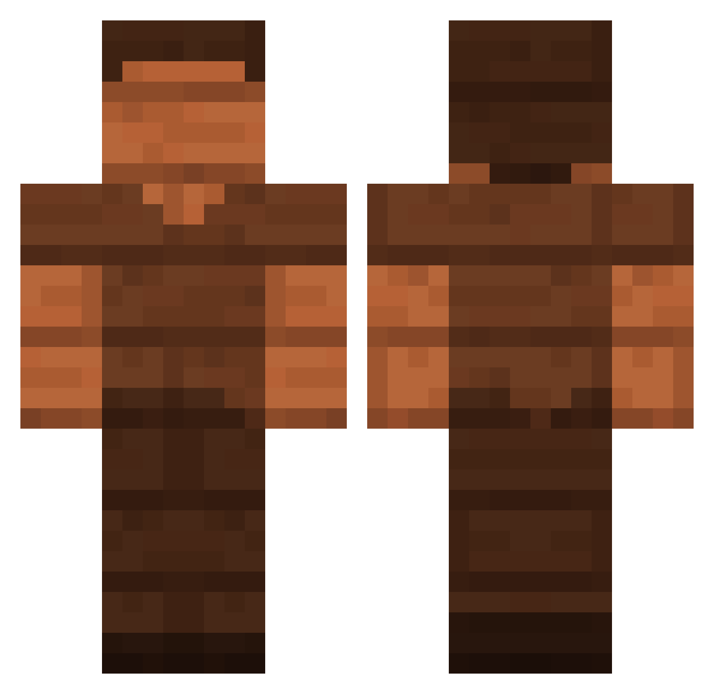 WarRagon Minecraft skin, front and back view