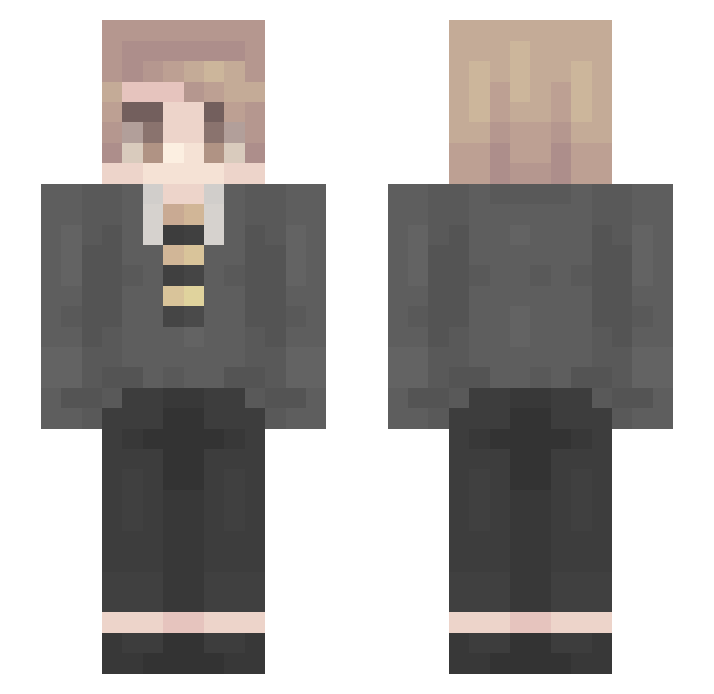 Puffae Minecraft skin, front and back view