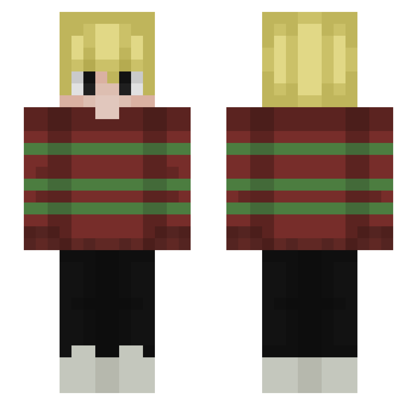 Starry_Moon Minecraft skin, front and back view