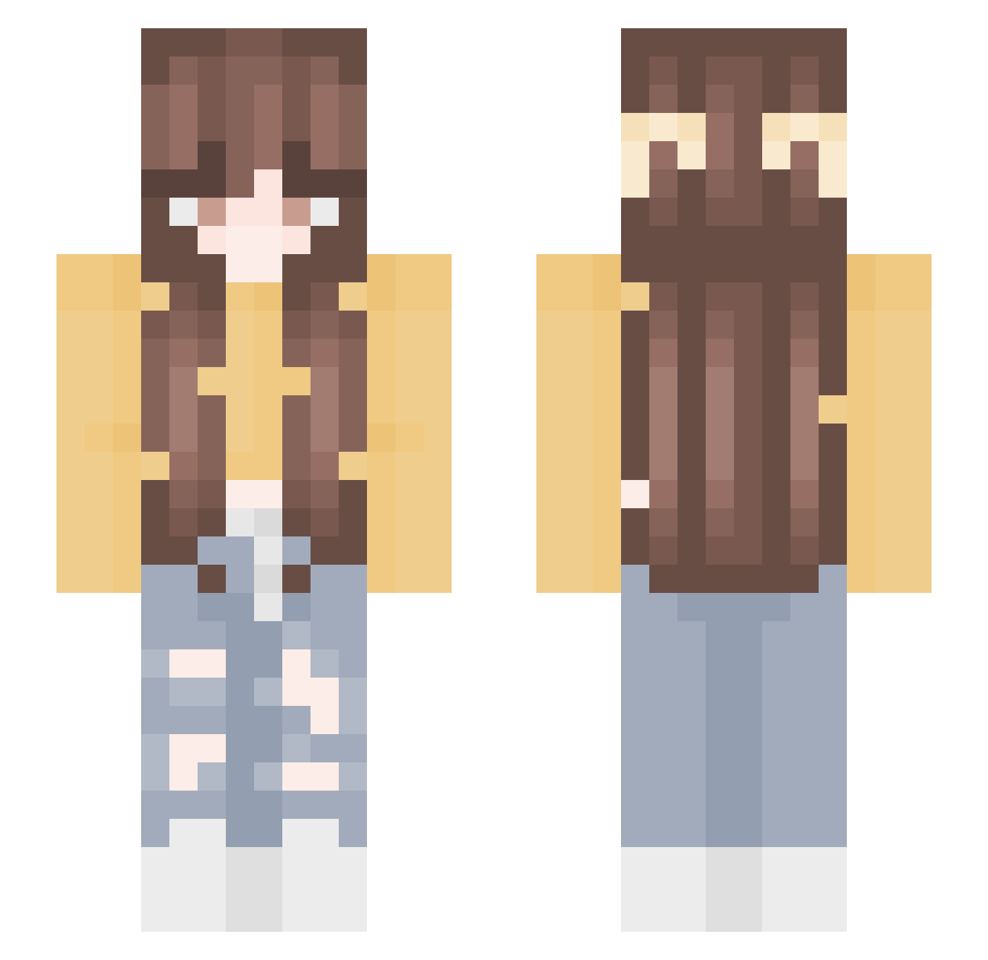 Sydnee01 Minecraft skin, front and back view